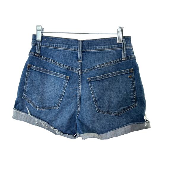 Madewell High-Rise Denim Shorts Medium Rinse Button-Fly Women's Size 24 - Picture 8 of 9